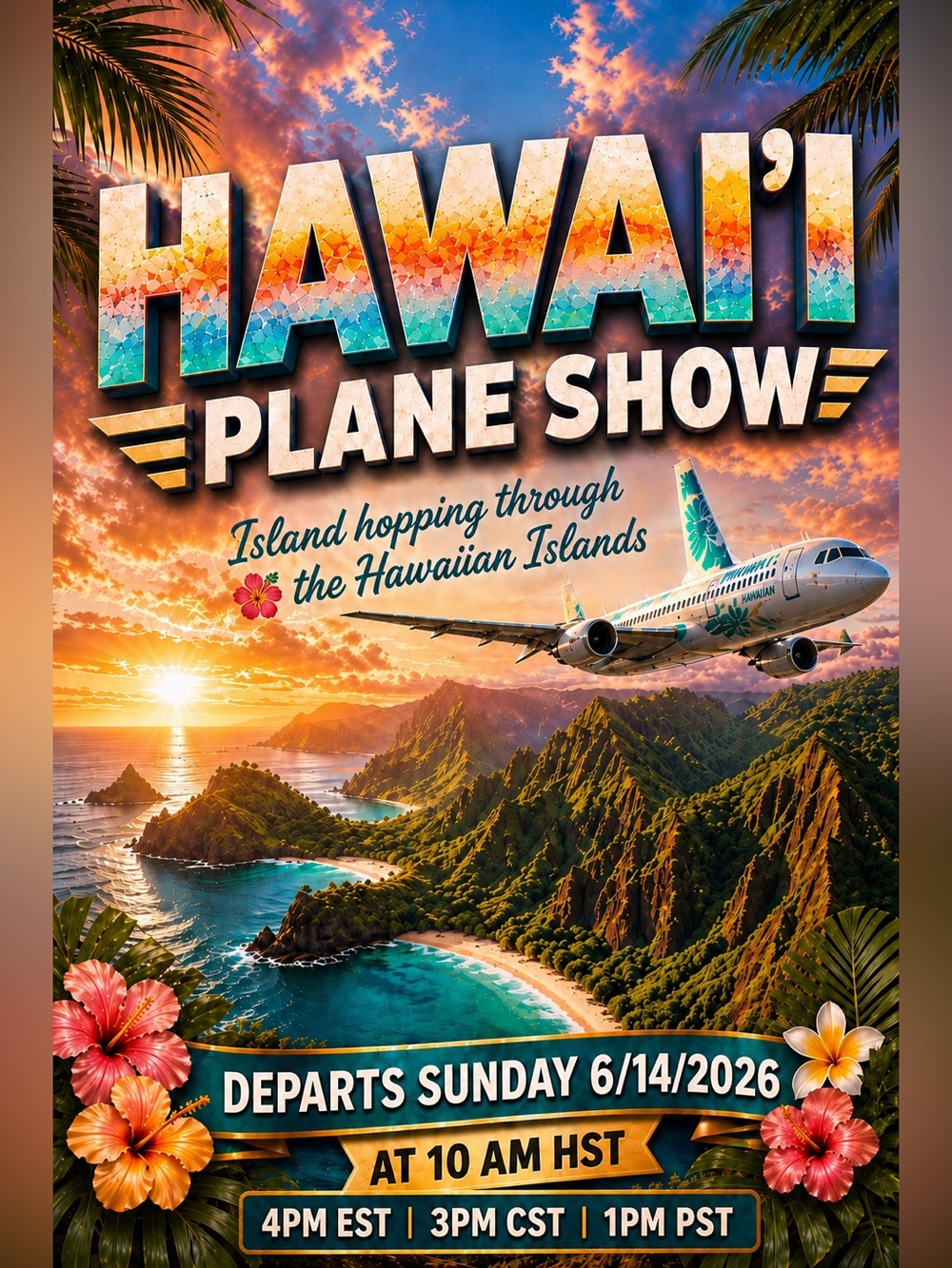 Hawai’i Island Hopping Plane Show SUNDAY 06/14